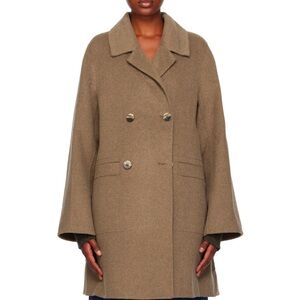 GANNI brown wool midi jacket